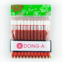 DONG-A ปากกาลูกลื่น กด 0.5 Any PLUS+ <1/12> สีแดง